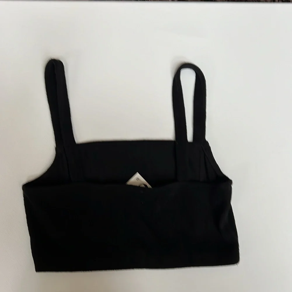 NWT Zara Women's Black Cropped Tank Top - Picture 4 of 8